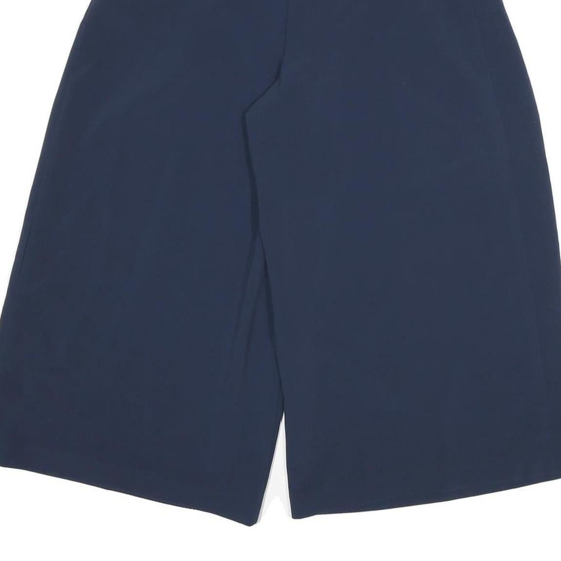 TOMMY HILFIGER Womens Navy Relaxed Wide-Leg Trousers Polyester Blend W24 L20