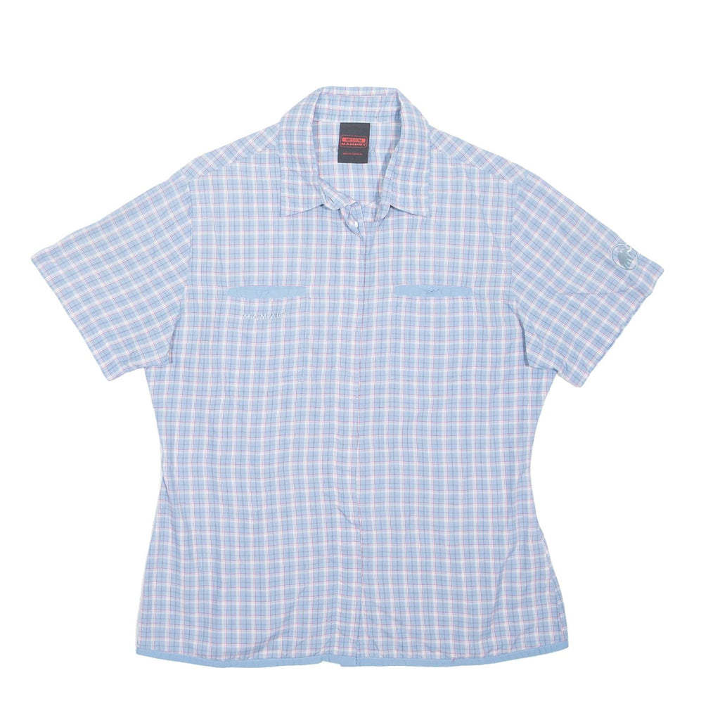 MAMMUT Womens Shirt Blue Nylon Check M