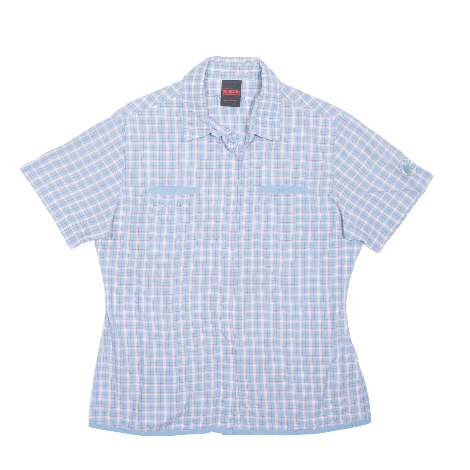 MAMMUT Womens Shirt Blue Nylon Check M