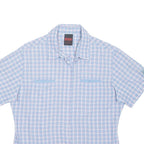 MAMMUT Womens Shirt Blue Nylon Check M