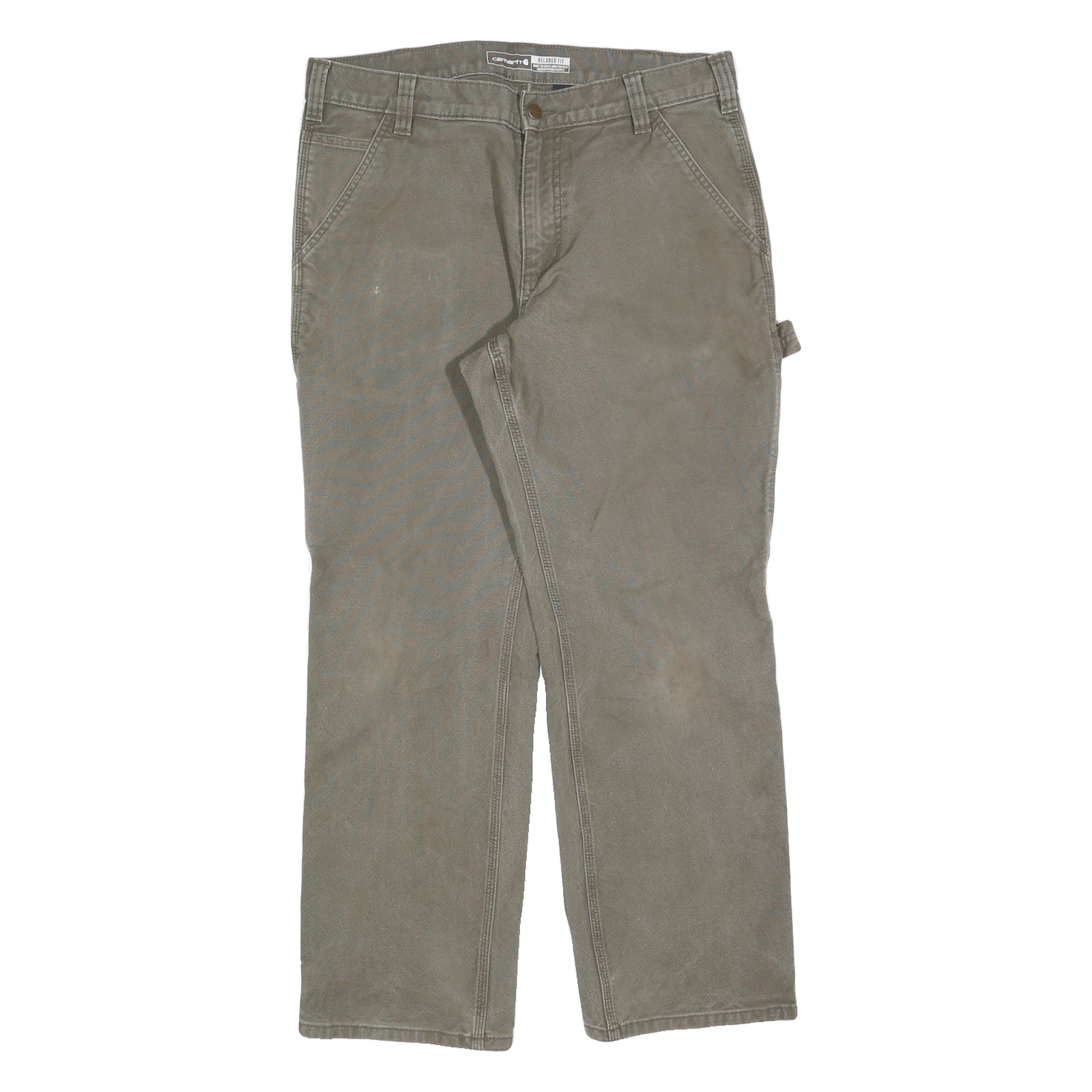 CARHARTT Mens Cotton Blend Relaxed Fit Straight Leg Trousers W34 L30 Workwear