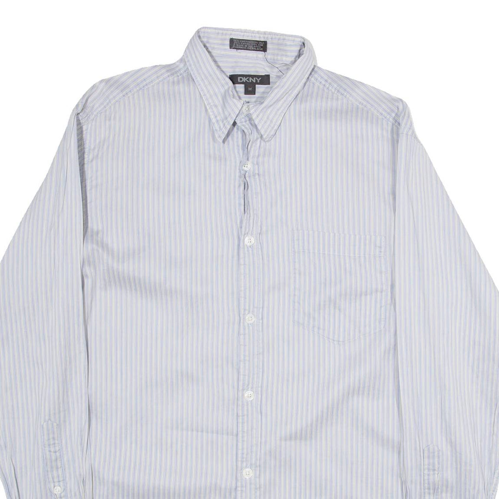 DKNY Mens Shirt Blue Striped Long Sleeve M