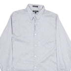 DKNY Mens Shirt Blue Striped Long Sleeve M