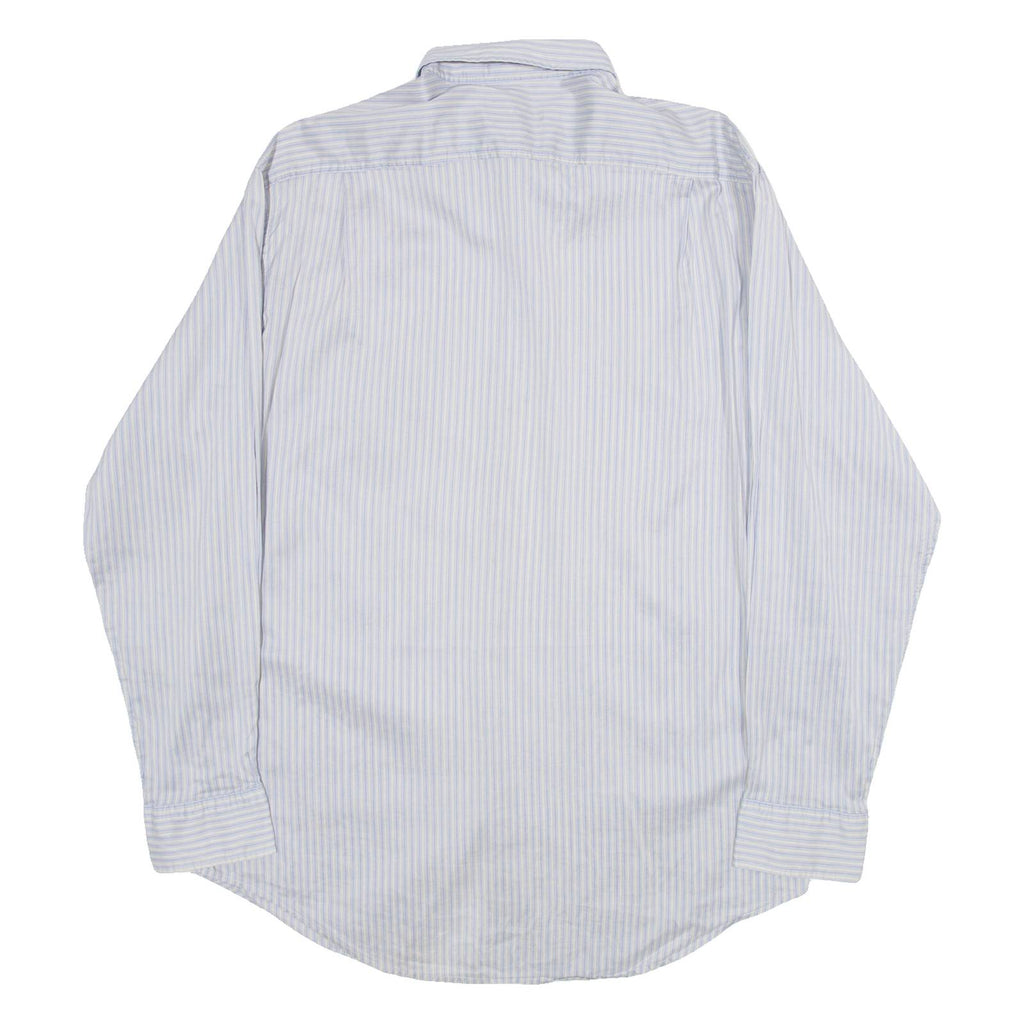 DKNY Mens Shirt Blue Striped Long Sleeve M