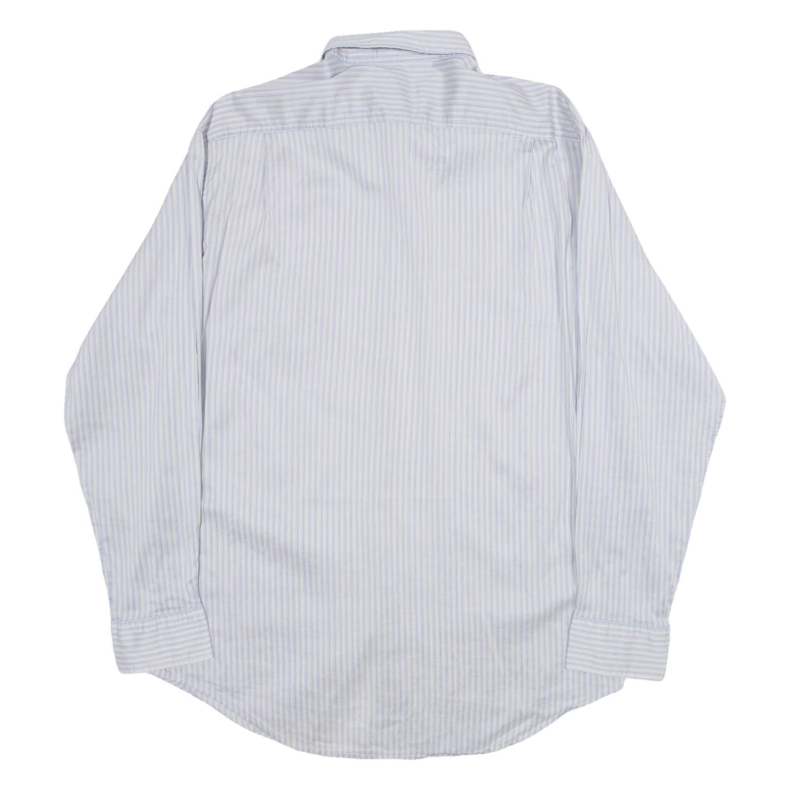DKNY Mens Shirt Blue Striped Long Sleeve M