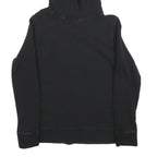 ADIDAS Womens Black Hoodie UK 10 Cotton Blend Large Trefoil Logo Sweatshirt