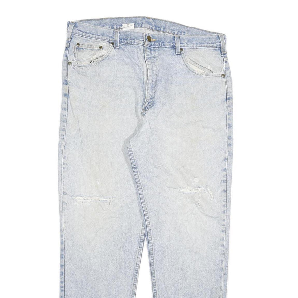 CARHARTT Mens Regular Fit Light Blue Denim Jeans W38 L32 Zip Classic Pockets