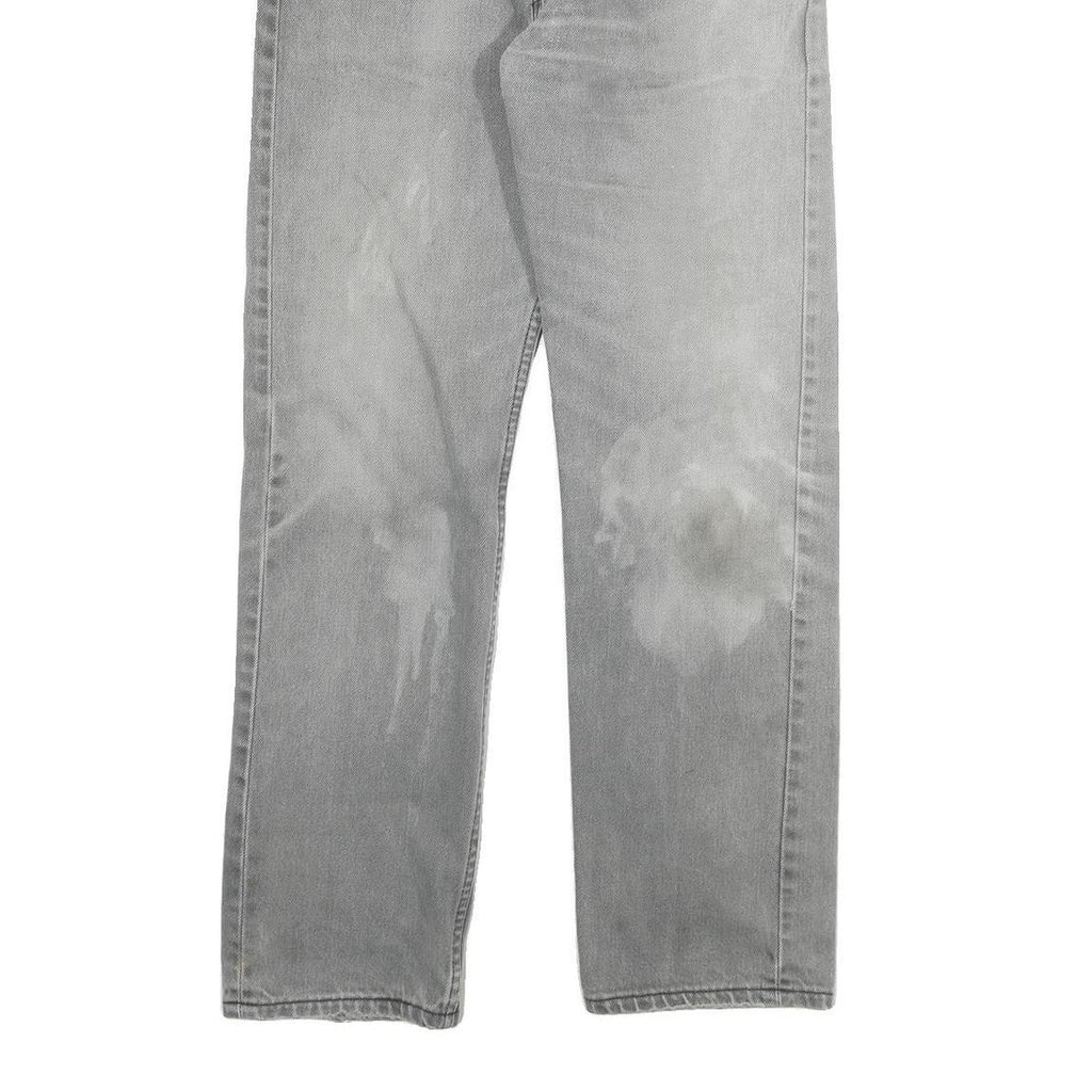 LEVI'S 505 02 Mens Jeans Grey Regular Straight Denim W30 L30 Classic Cotton