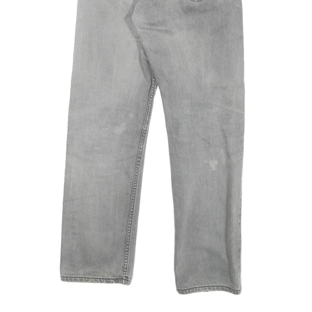 LEVI'S 505 02 Mens Jeans Grey Regular Straight Denim W30 L30 Classic Cotton