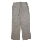 CANDA Womens Linen Beige Relaxed Straight Trousers W28 L28 Casual Comfort Summer