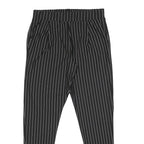 AMISU Womens Synthetic Black Slim Straight Trousers W28 L27 Pinstripe