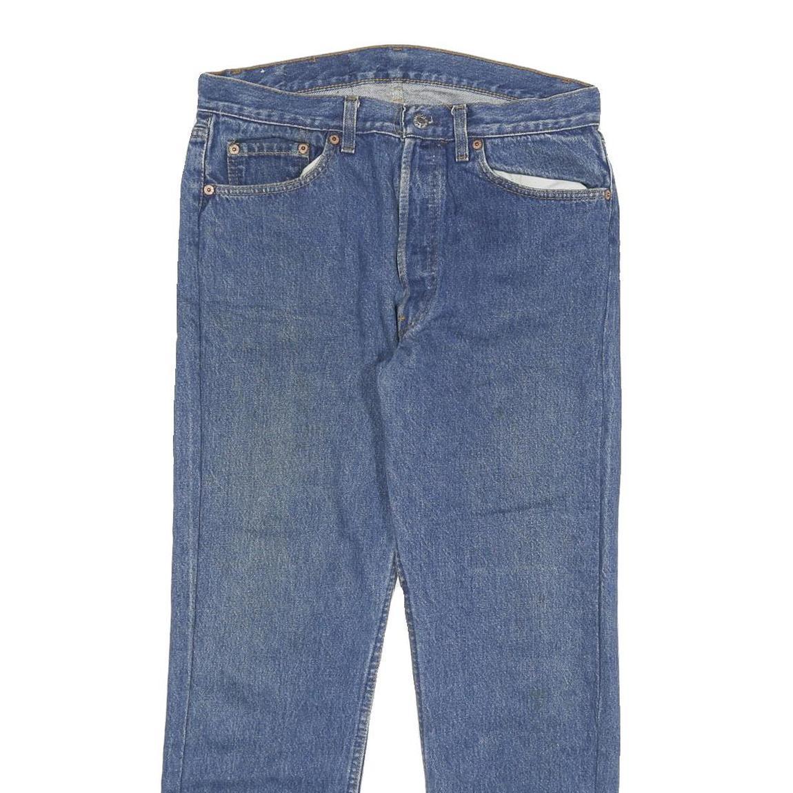 LEVI'S Mens Slim Blue Denim Slim Jeans Cotton Blend Button W30 L27 Classic