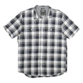 VANS Mens Black & White Check Shirt XL Short Sleeve Button Pocket Casual Cotton