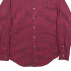 RALPH LAUREN Mens Red & Black Check Shirt XS Button-Down Cotton Long Sleeve