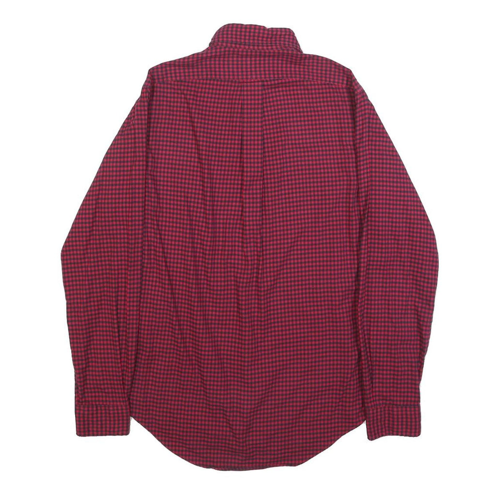 RALPH LAUREN Mens Red & Black Check Shirt XS Button-Down Cotton Long Sleeve