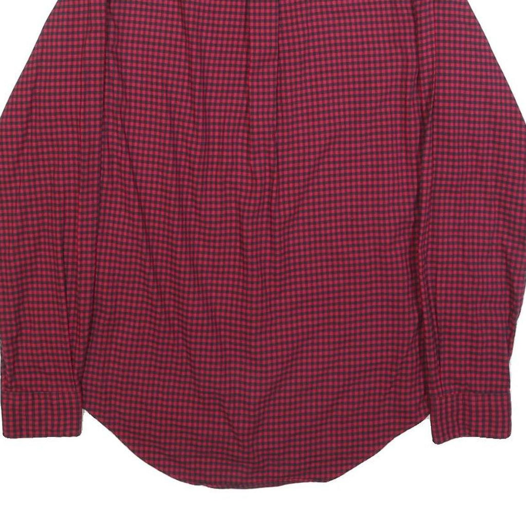 RALPH LAUREN Mens Red & Black Check Shirt XS Button-Down Cotton Long Sleeve