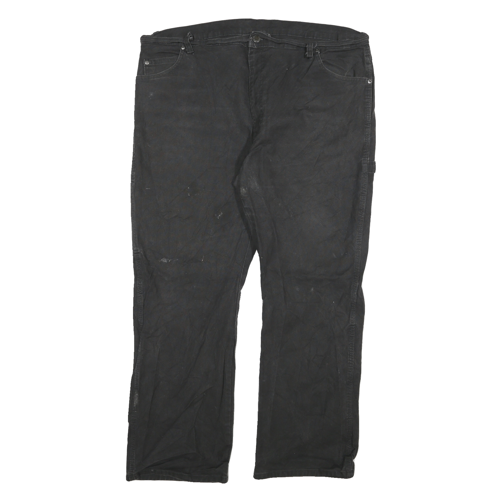 DICKIES Mens Black Regular Straight Denim Jeans W40 L29 Workwear Utility