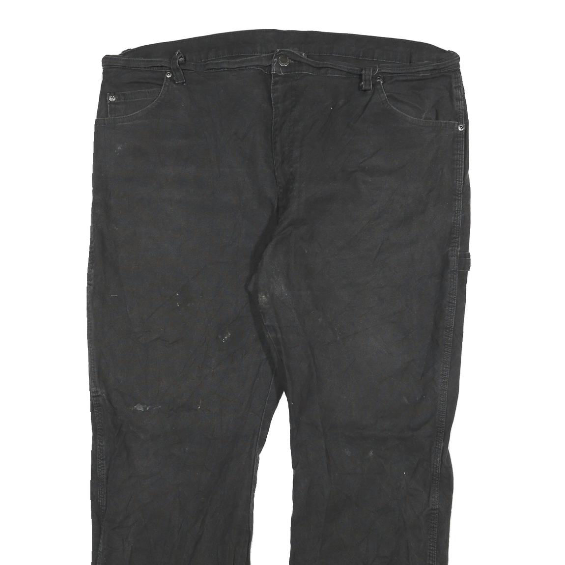 DICKIES Mens Black Regular Straight Denim Jeans W40 L29 Workwear Utility