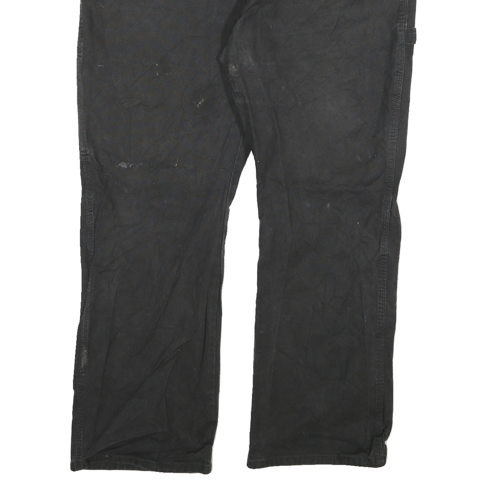 DICKIES Mens Black Regular Straight Denim Jeans W40 L29 Workwear Utility