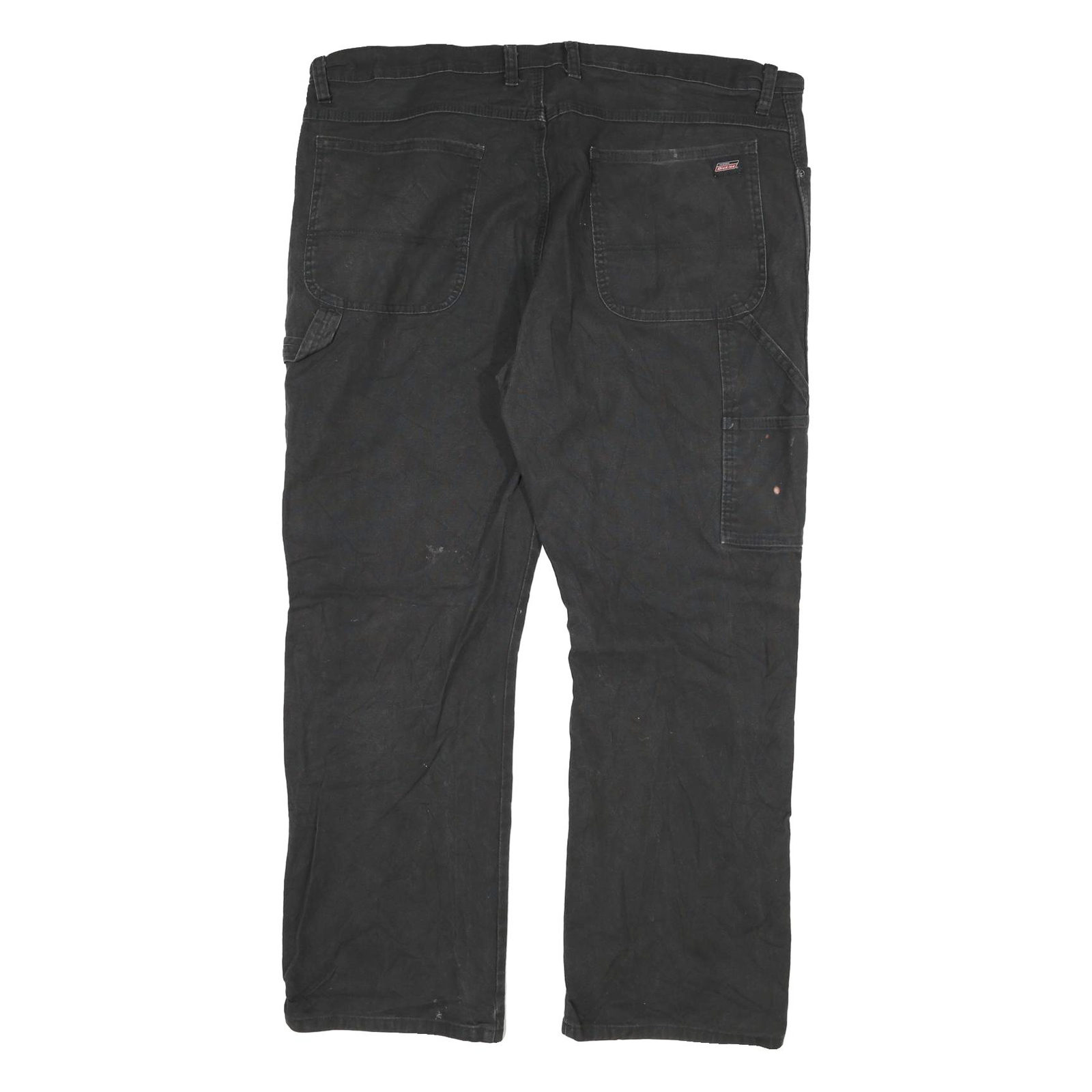 DICKIES Mens Black Regular Straight Denim Jeans W40 L29 Workwear Utility
