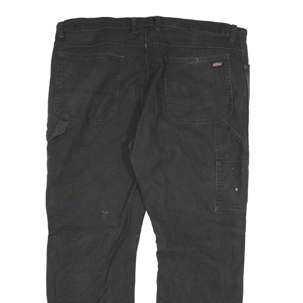 DICKIES Mens Black Regular Straight Denim Jeans W40 L29 Workwear Utility