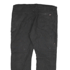 DICKIES Mens Black Regular Straight Denim Jeans W40 L29 Workwear Utility