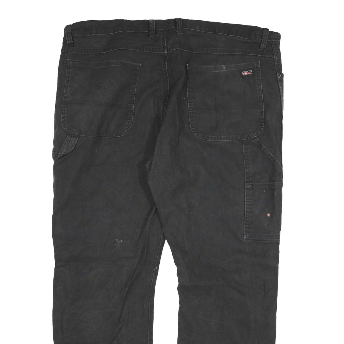 DICKIES Mens Black Regular Straight Denim Jeans W40 L29 Workwear Utility
