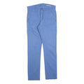 SORBINO Womens Cotton Blend Blue Slim Straight Trousers W32 L30 Stylish Zip