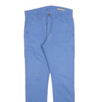 SORBINO Womens Cotton Blend Blue Slim Straight Trousers W32 L30 Stylish Zip