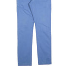 SORBINO Womens Cotton Blend Blue Slim Straight Trousers W32 L30 Stylish Zip