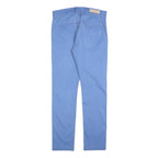 SORBINO Womens Cotton Blend Blue Slim Straight Trousers W32 L30 Stylish Zip