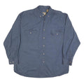 SCHMIDT Mens Blue Shirt XL Cotton Blend Button-Down Collar Long Sleeve Casual