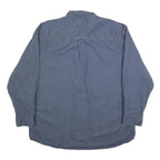 SCHMIDT Mens Blue Shirt XL Cotton Blend Button-Down Collar Long Sleeve Casual