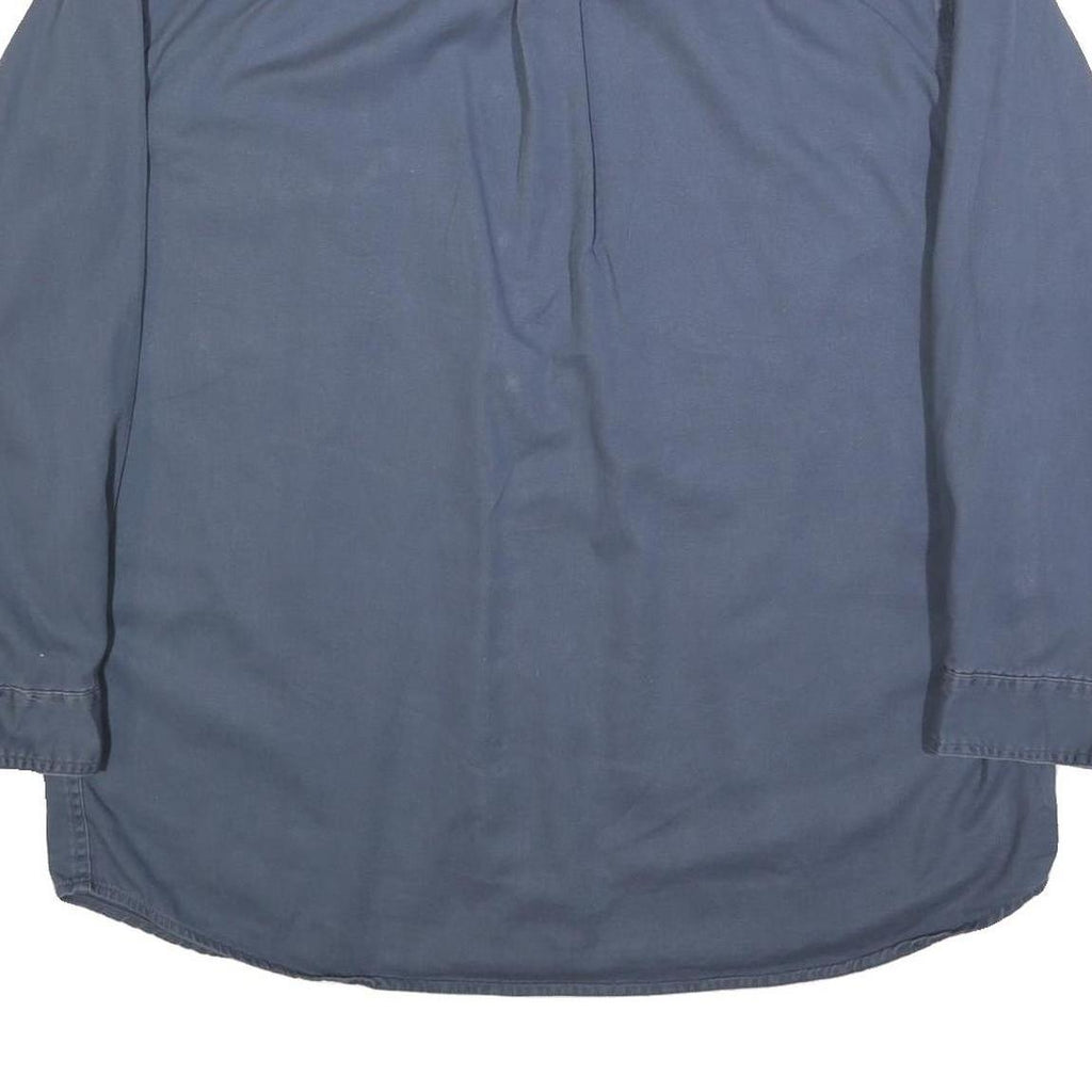 SCHMIDT Mens Blue Shirt XL Cotton Blend Button-Down Collar Long Sleeve Casual