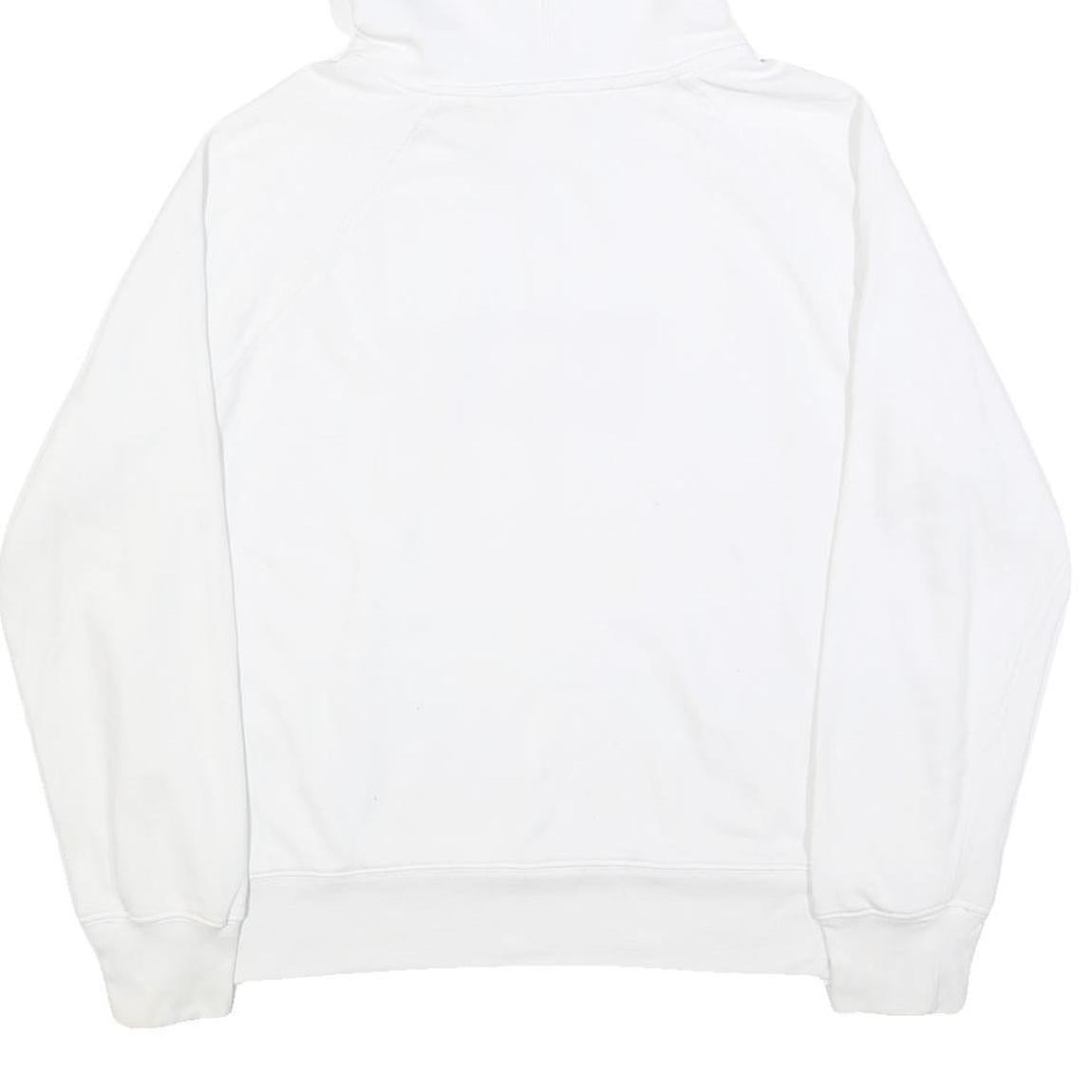 LEVI'S Womens White Hoodie L Cotton Blend Classic Logo Pullover Casual