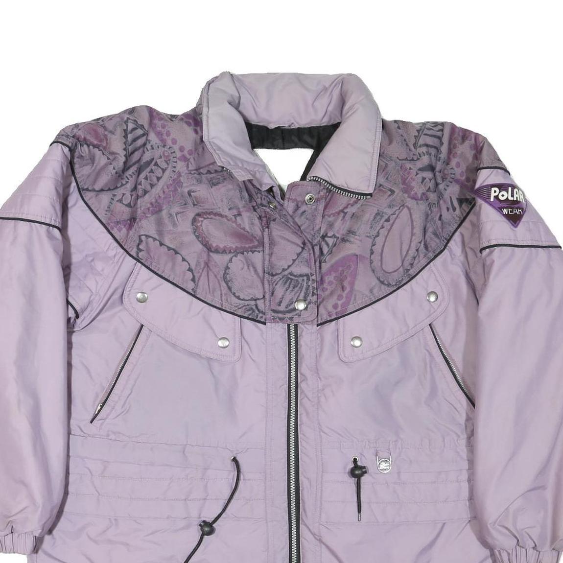 POLAR WEAR Womens Purple & Lilac Lightweight Jacket L Polyester Printed Detail