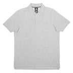 ADIDAS Mens Grey Short Sleeve Plain Polo Shirt L Cotton Blend Casual Comfort