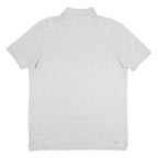 ADIDAS Mens Grey Short Sleeve Plain Polo Shirt L Cotton Blend Casual Comfort