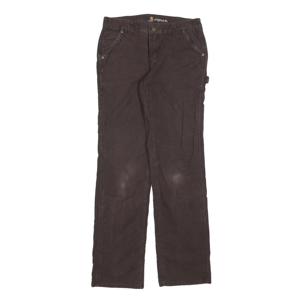 CARHARTT Womens Jeans Brown Regular Straight Denim Rinse W28 L32 Workwear Casual