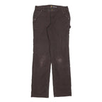 CARHARTT Womens Jeans Brown Regular Straight Denim Rinse W28 L32 Workwear Casual