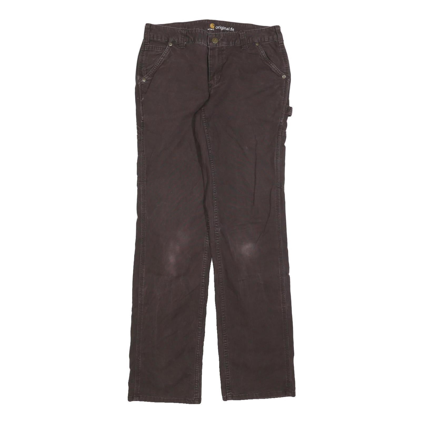 CARHARTT Womens Jeans Brown Regular Straight Denim Rinse W28 L32 Workwear Casual