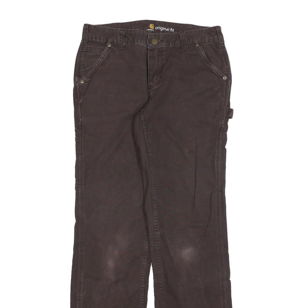 CARHARTT Womens Jeans Brown Regular Straight Denim Rinse W28 L32 Workwear Casual