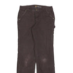 CARHARTT Womens Jeans Brown Regular Straight Denim Rinse W28 L32 Workwear Casual