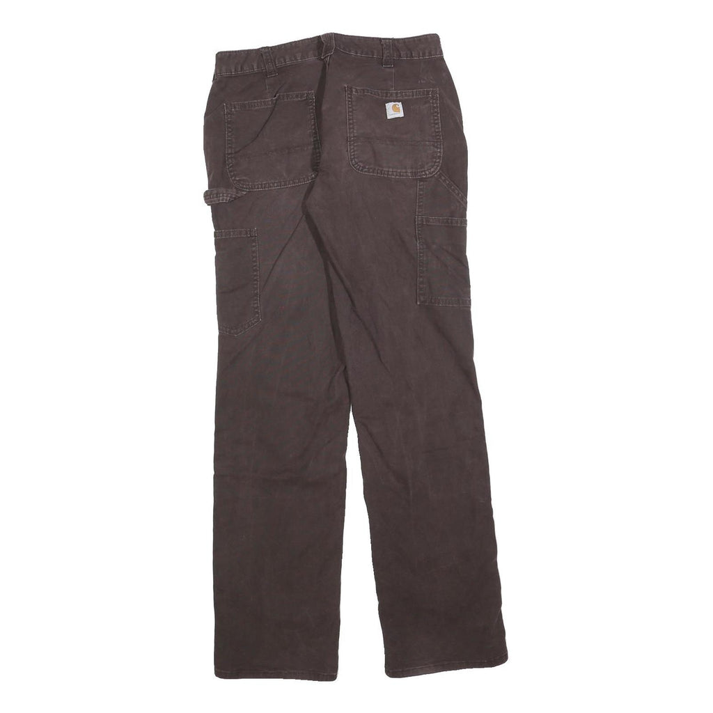 CARHARTT Womens Jeans Brown Regular Straight Denim Rinse W28 L32 Workwear Casual