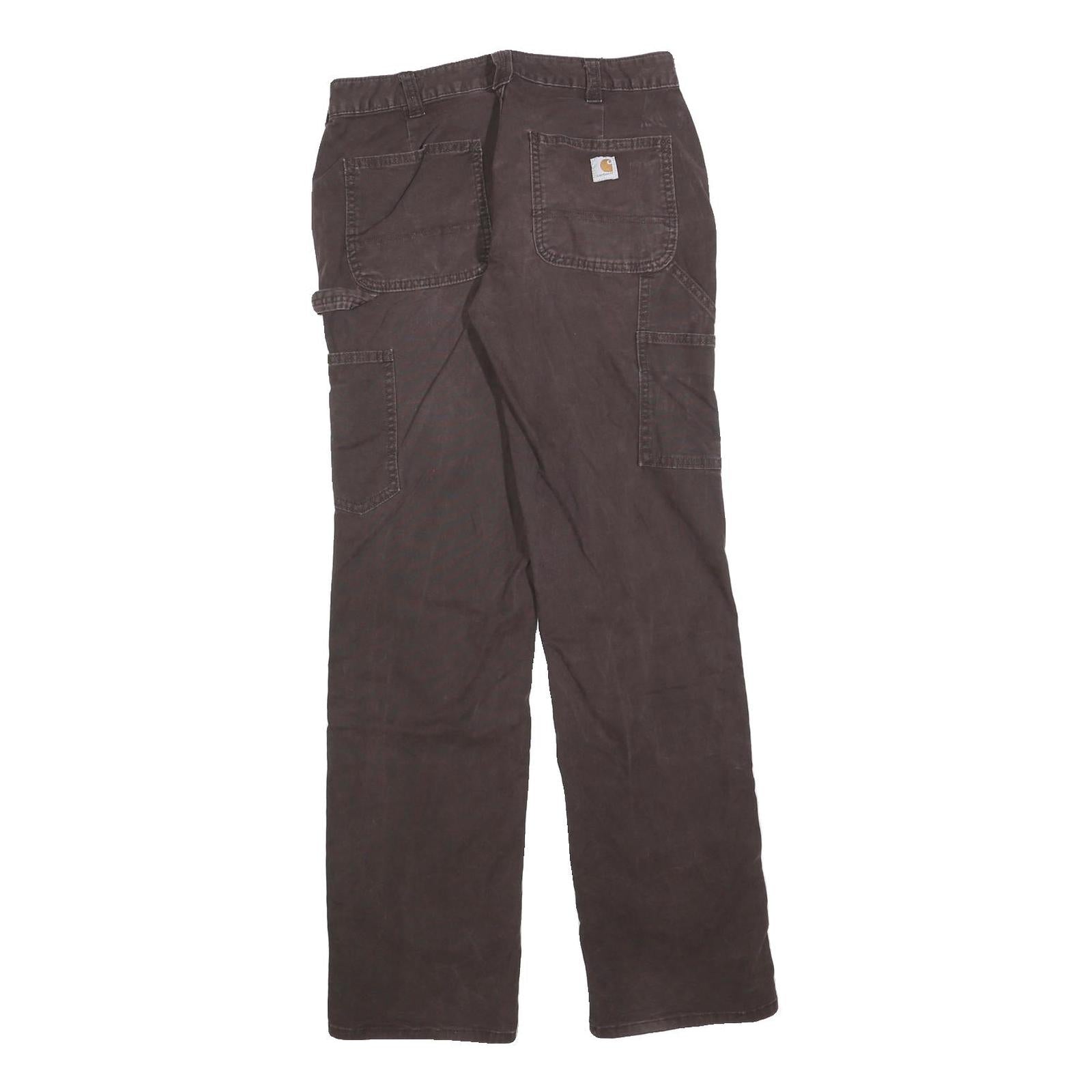 CARHARTT Womens Jeans Brown Regular Straight Denim Rinse W28 L32 Workwear Casual