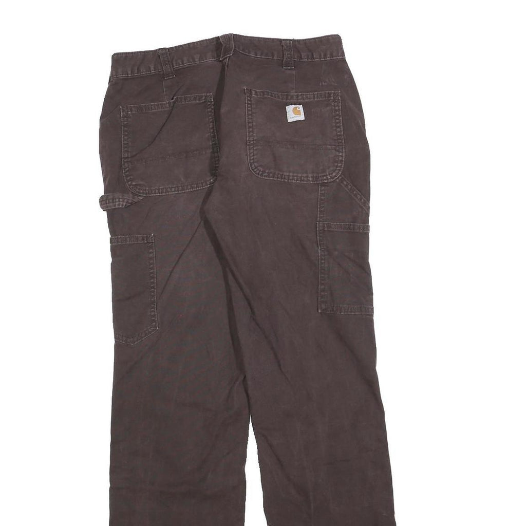 CARHARTT Womens Jeans Brown Regular Straight Denim Rinse W28 L32 Workwear Casual