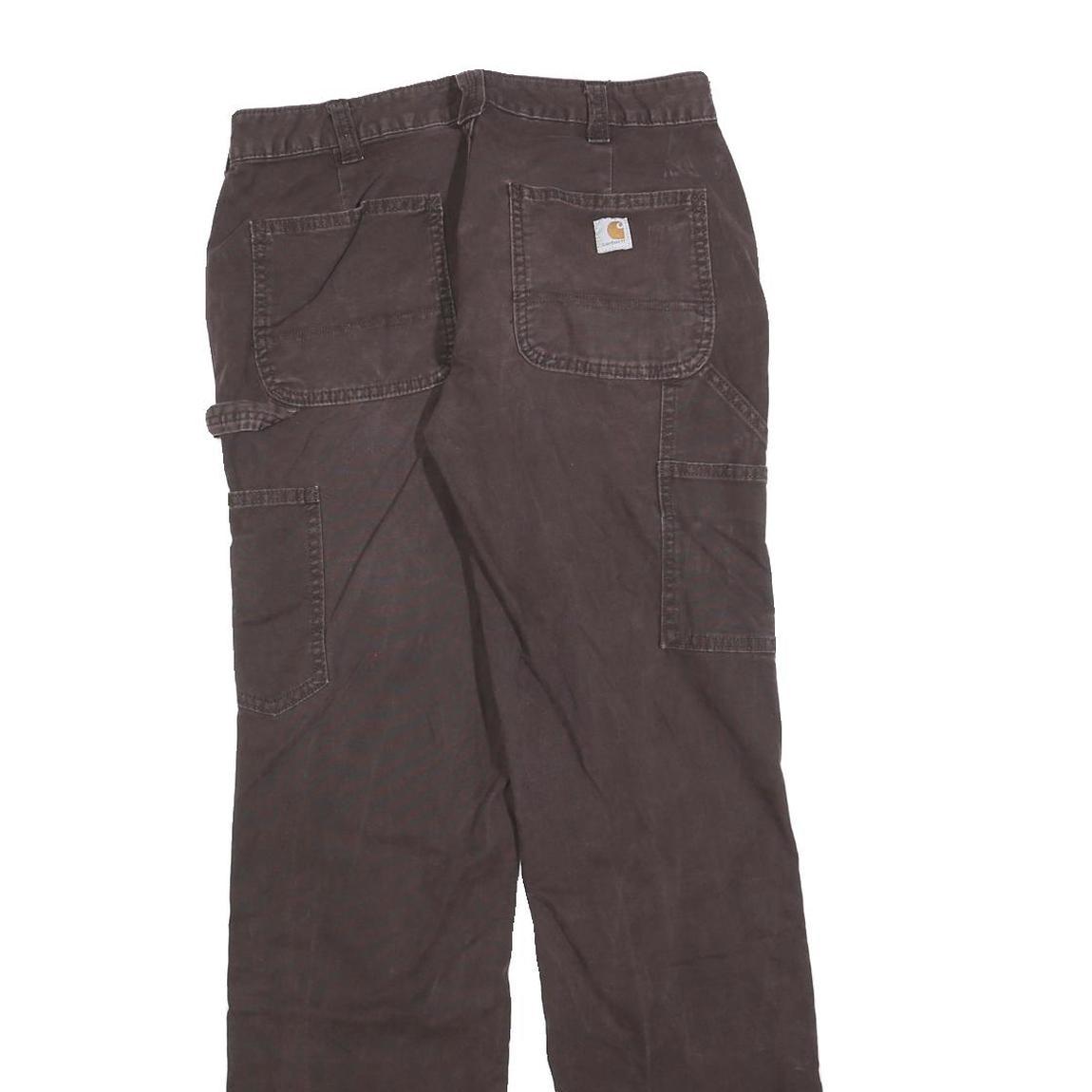 CARHARTT Womens Jeans Brown Regular Straight Denim Rinse W28 L32 Workwear Casual