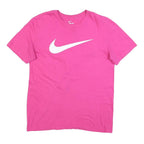 NIKE Mens Pink Crew Neck Short Sleeve T-Shirt M Cotton Blend Casual Sportswear