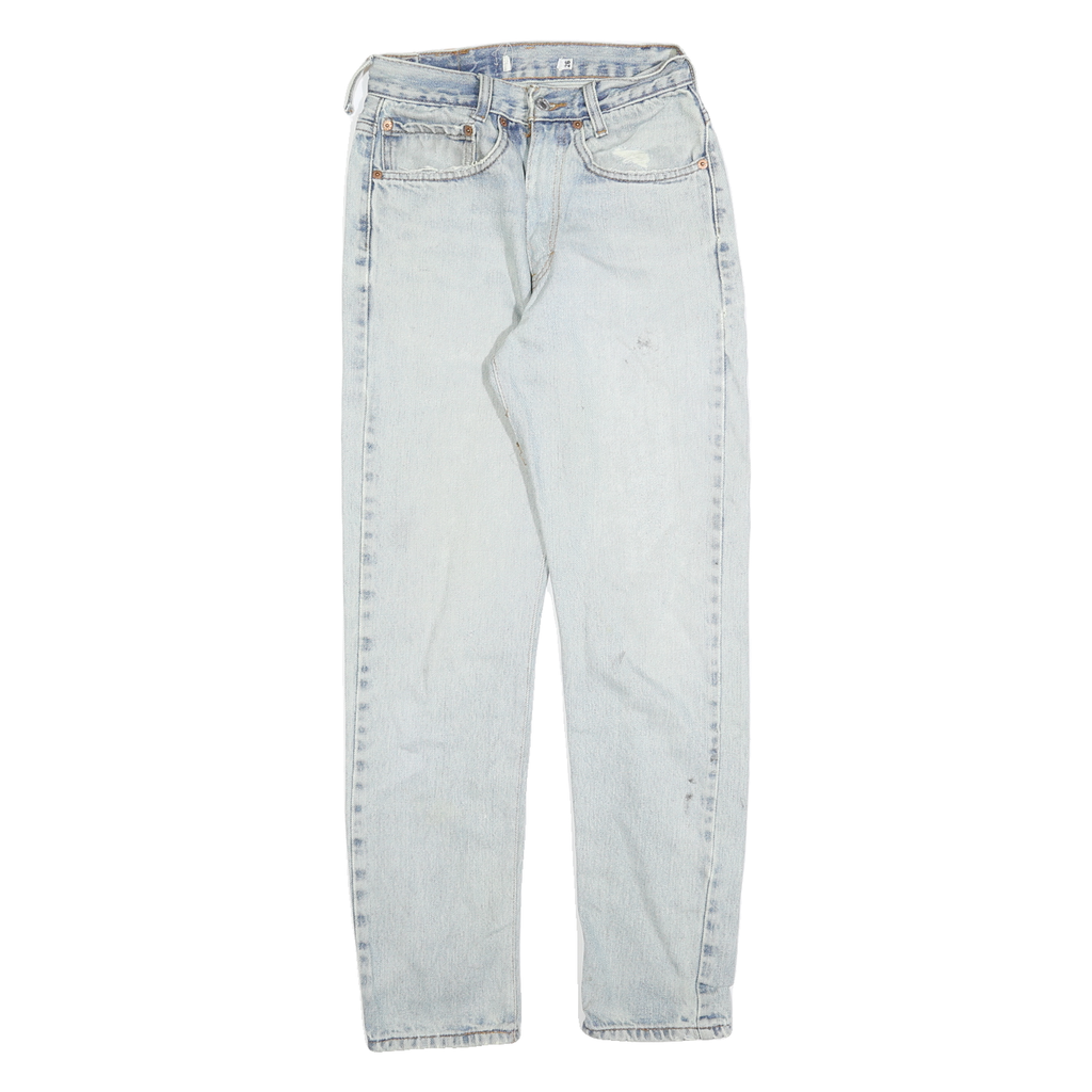 LEVI'S Womens Jeans Blue Regular Straight Denim Light W26 L27 Classic Cotton Zip