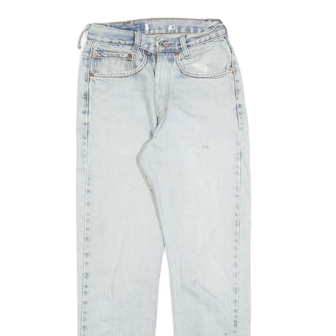 LEVI'S Womens Jeans Blue Regular Straight Denim Light W26 L27 Classic Cotton Zip